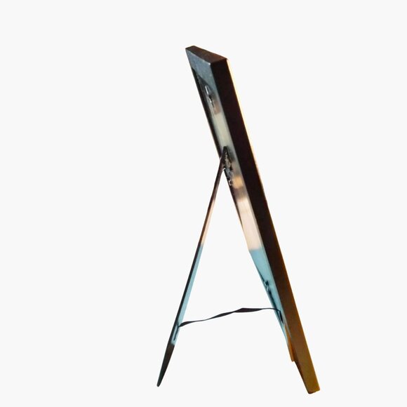 Black Wooden Picture Frame 9x11 Easel Back Wall Mount Minimalist Office Document - Picture 3 of 6